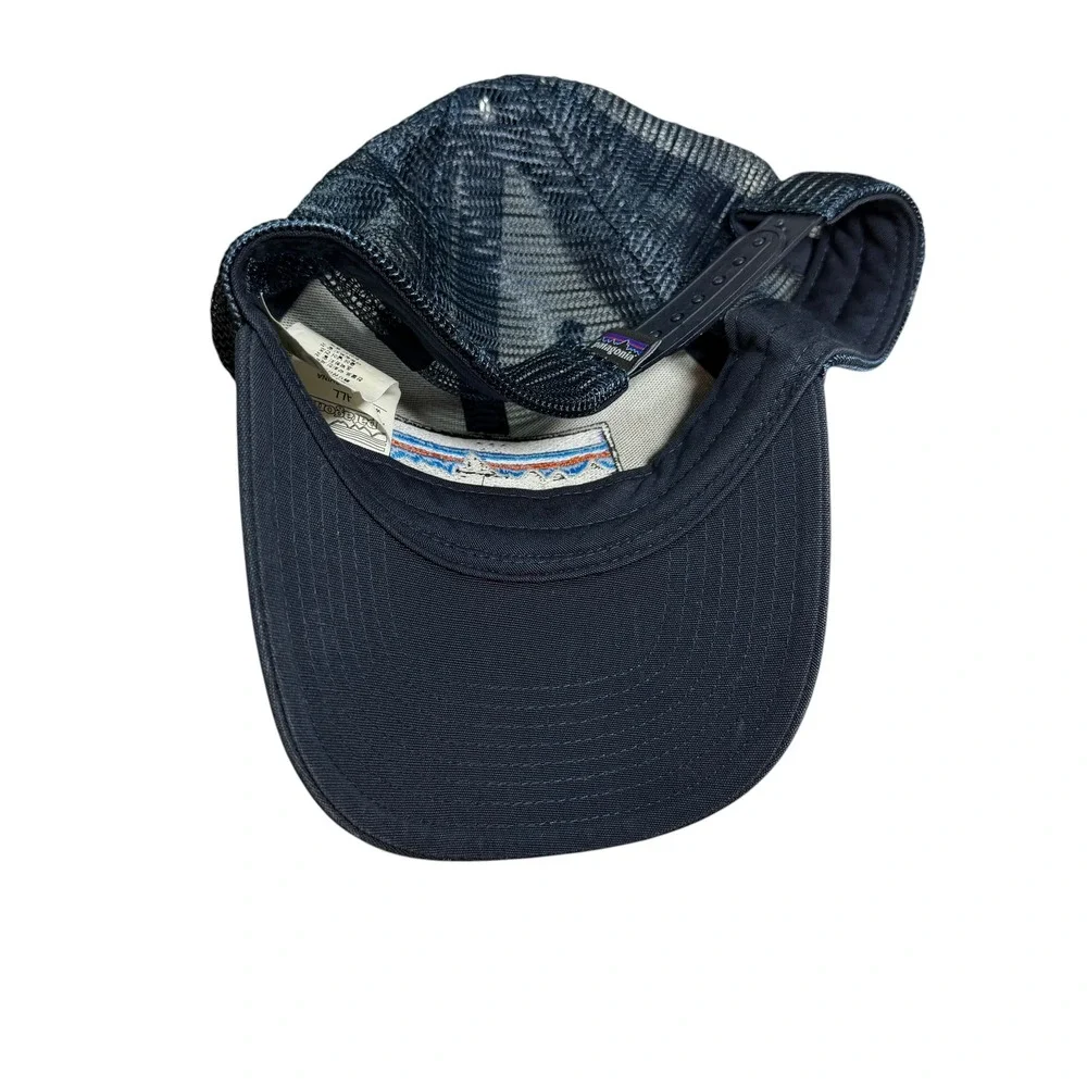 Patagonia Trucker Hat‎ OS Navy Blue P-6 Logo Mesh Back Snapback STY38016